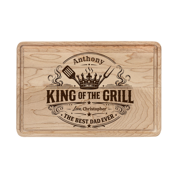 The Heritage Personalized Cutting Board – King of the Grill Edition