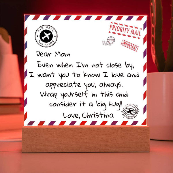 Personalized Dear Mom Acrylic Plaque | Thoughtful Gift