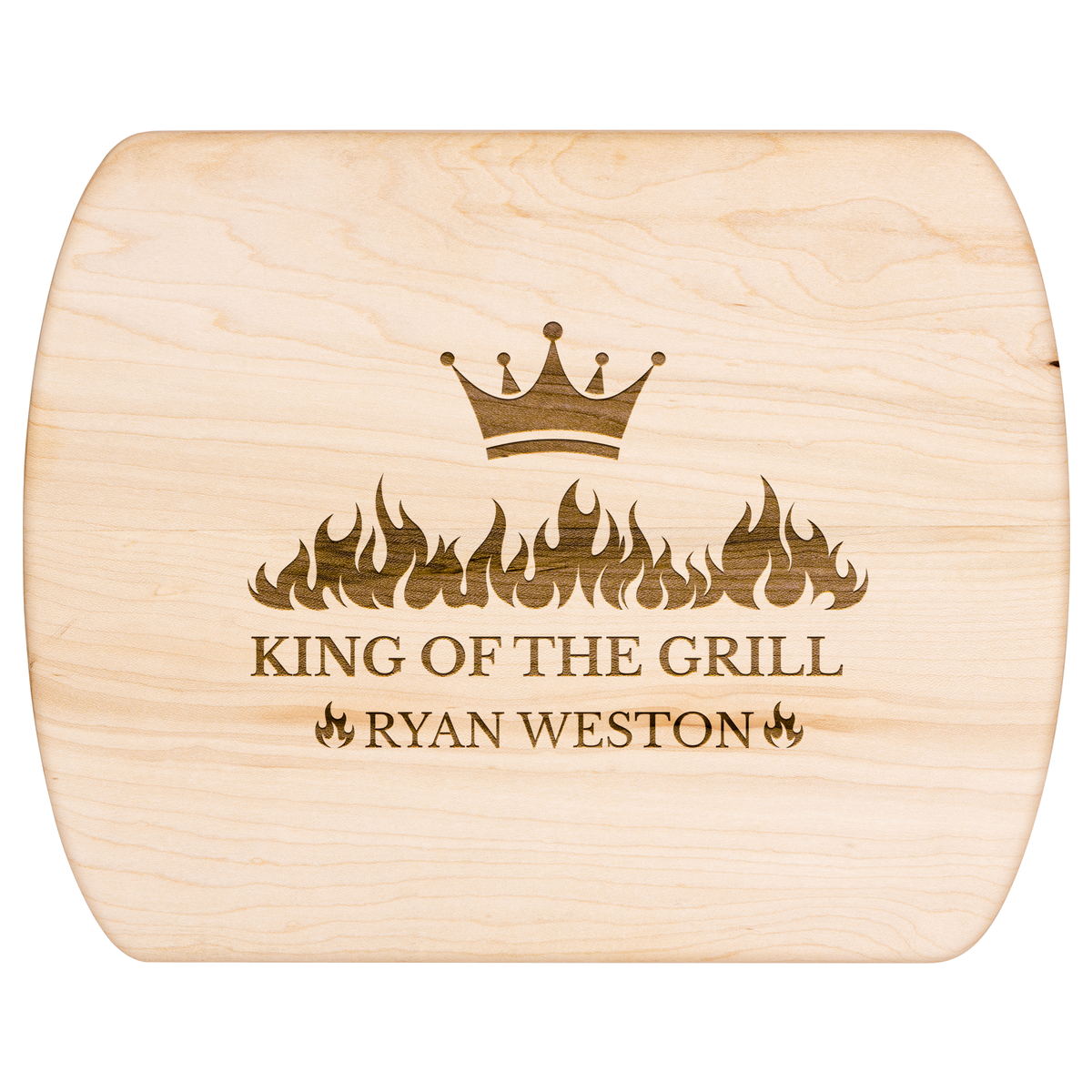King Of The Grill | Personalized Wooden Cutting Board