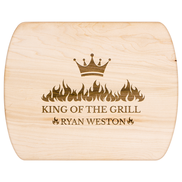 King Of The Grill | Personalized Wooden Cutting Board
