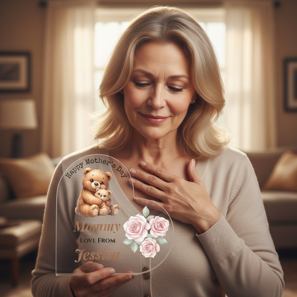 The "Unconditional Love" Personalized Crystal Heart Keepsake