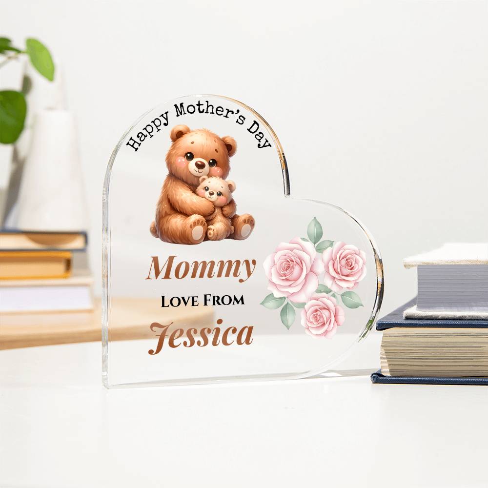The "Unconditional Love" Personalized Crystal Heart Keepsake