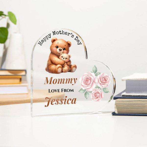 The "Unconditional Love" Personalized Crystal Heart Keepsake