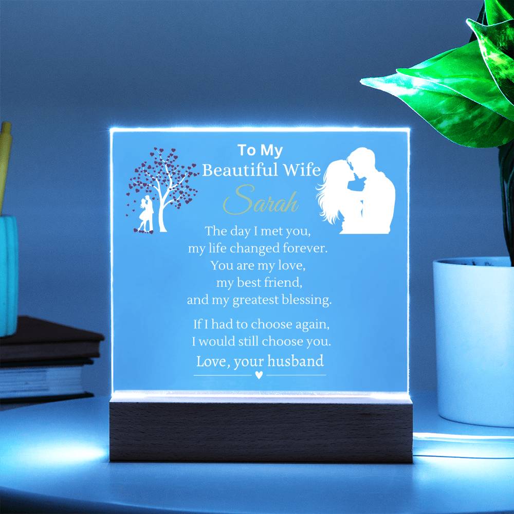 Personalized Wife Name Plaque | Put Her Name On This Gift