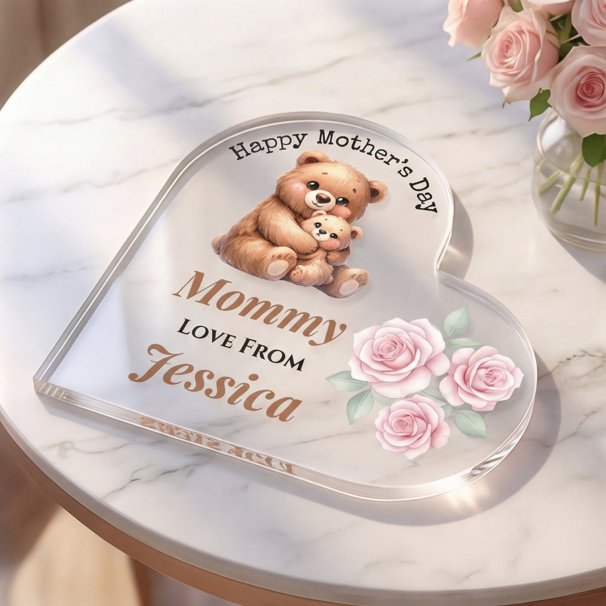 The "Unconditional Love" Personalized Crystal Heart Keepsake