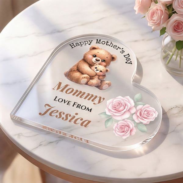 The "Unconditional Love" Personalized Crystal Heart Keepsake