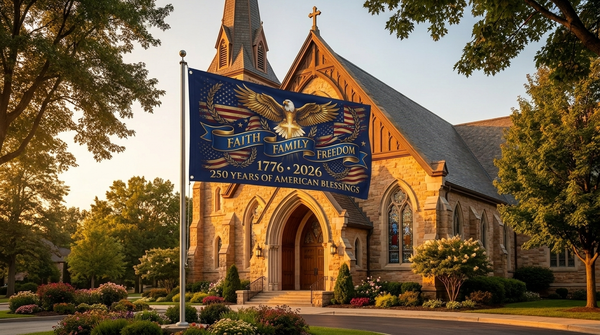 America 250th Anniversary Flag (1776–2026) | Double-Sided Patriotic Outdoor Flag | Celebrate 250 Years of Freedom