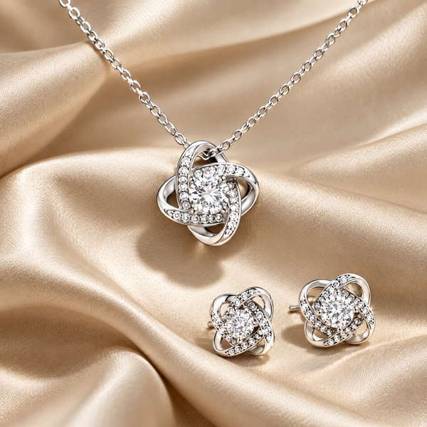 To My Beautiful Daughter | Eternal Love Knot with Earring Set