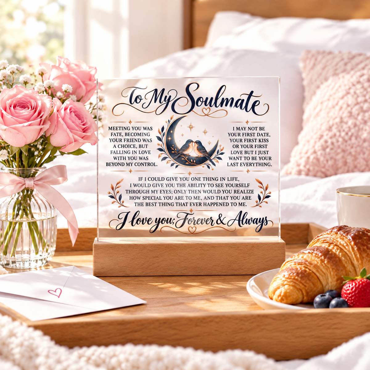 To My Soul Mate | Falling In Love | Acrylic Plaque