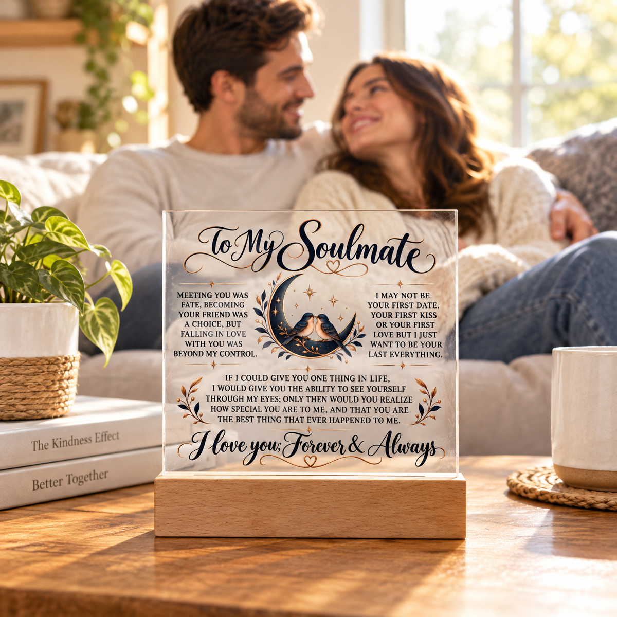 To My Soul Mate | Falling In Love | Acrylic Plaque