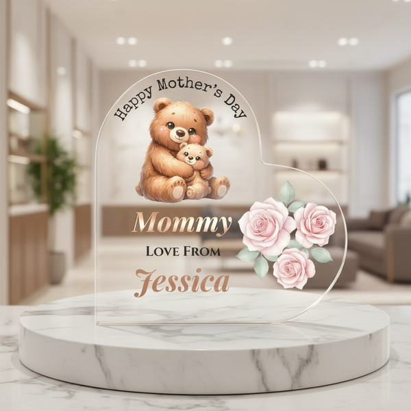 The "Unconditional Love" Personalized Crystal Heart Keepsake