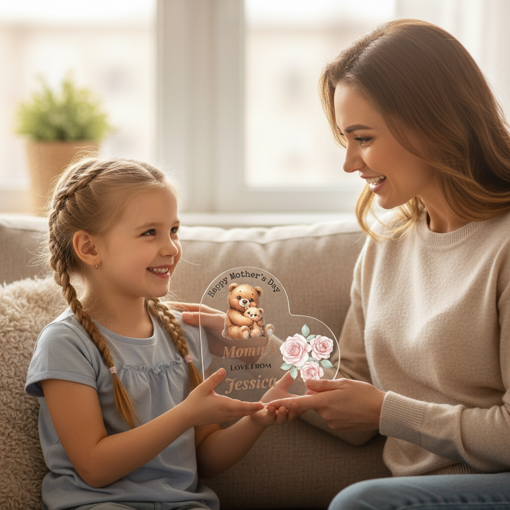 The "Unconditional Love" Personalized Crystal Heart Keepsake