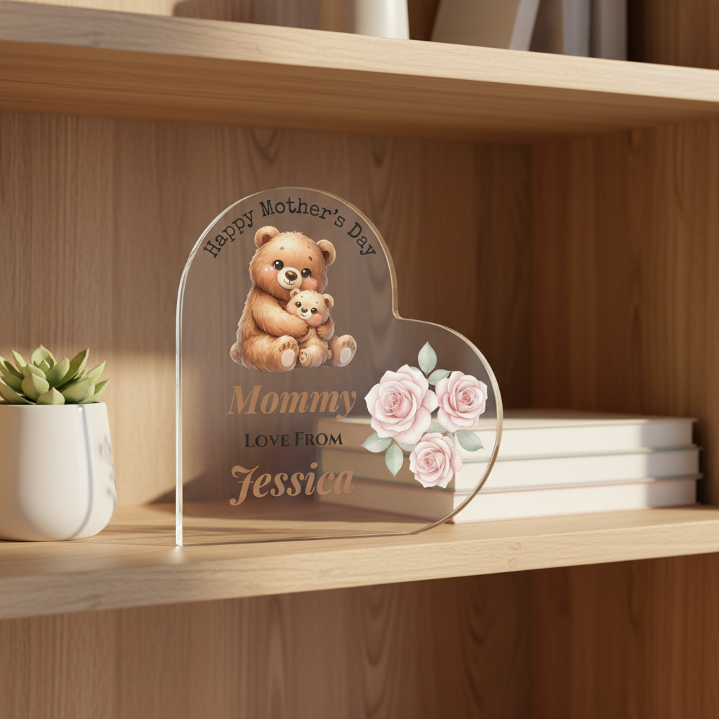 The "Unconditional Love" Personalized Crystal Heart Keepsake