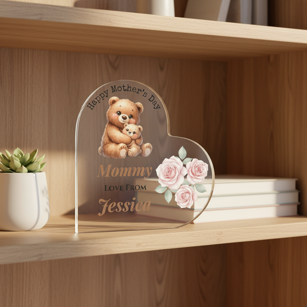 The "Unconditional Love" Personalized Crystal Heart Keepsake