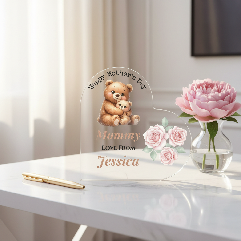 The "Unconditional Love" Personalized Crystal Heart Keepsake