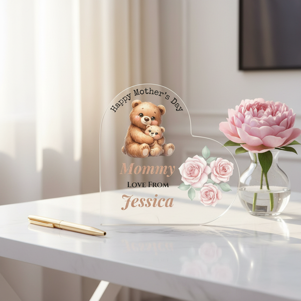 The "Unconditional Love" Personalized Crystal Heart Keepsake