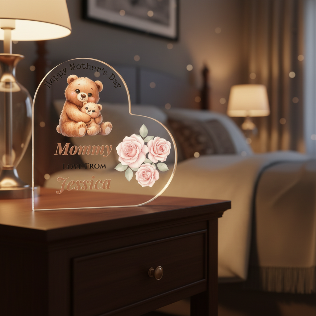 The "Unconditional Love" Personalized Crystal Heart Keepsake