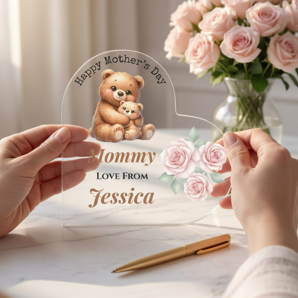 The "Unconditional Love" Personalized Crystal Heart Keepsake